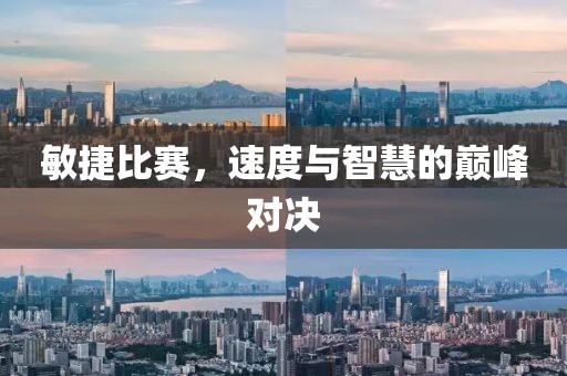 敏捷比賽，速度與智慧的巔峰對決