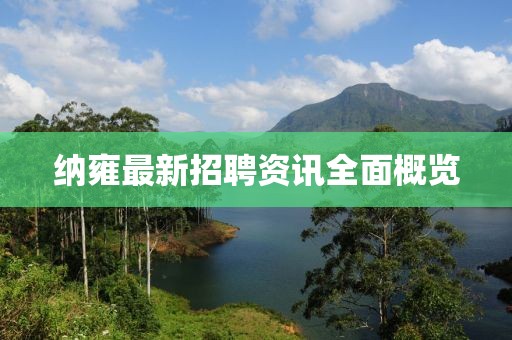 納雍最新招聘資訊全面概覽