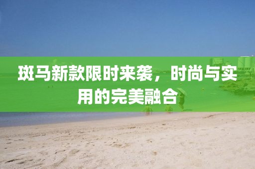 斑馬新款限時來襲，時尚與實用的完美融合