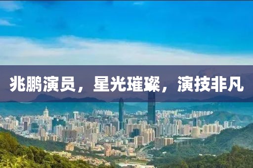 兆鵬演員，星光璀璨，演技非凡