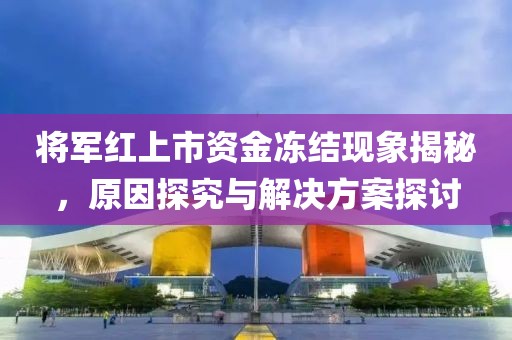 將軍紅上市資金凍結(jié)現(xiàn)象揭秘，原因探究與解決方案探討