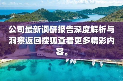 公司最新調(diào)研報(bào)告深度解析與洞察返回搜狐查看更多精彩內(nèi)容。