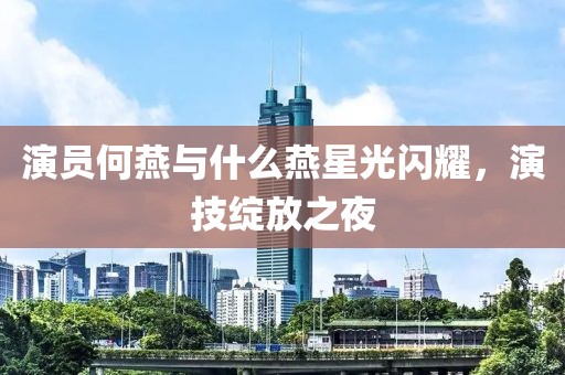 演員何燕與什么燕星光閃耀，演技綻放之夜