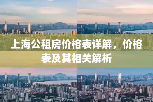 上海公租房價格表詳解，價格表及其相關(guān)解析