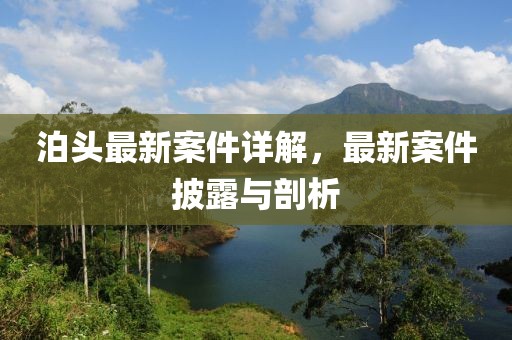 泊頭最新案件詳解，最新案件披露與剖析