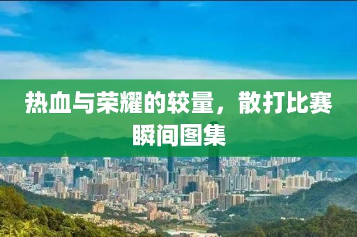 熱血與榮耀的較量，散打比賽瞬間圖集