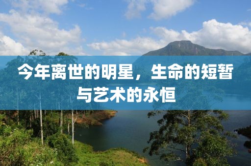 今年離世的明星，生命的短暫與藝術的永恒