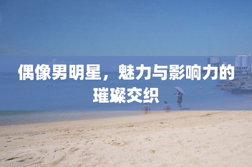 偶像男明星，魅力與影響力的璀璨交織