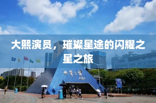 大熙演員，璀璨星途的閃耀之星之旅