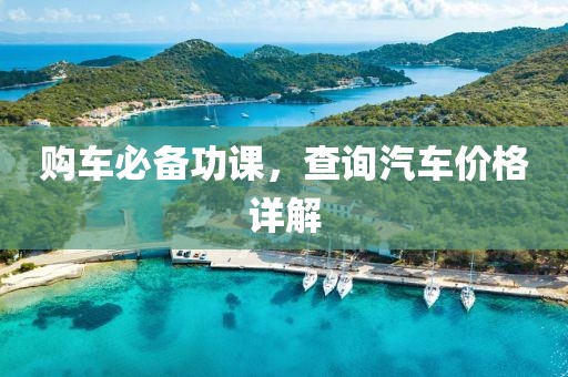 購(gòu)車必備功課，查詢汽車價(jià)格詳解