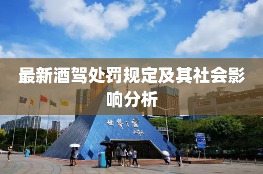 最新酒駕處罰規(guī)定及其社會(huì)影響分析