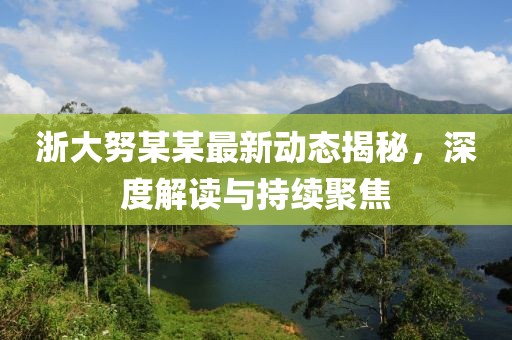 浙大努某某最新動態(tài)揭秘，深度解讀與持續(xù)聚焦