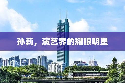 孫莉，演藝界的耀眼明星