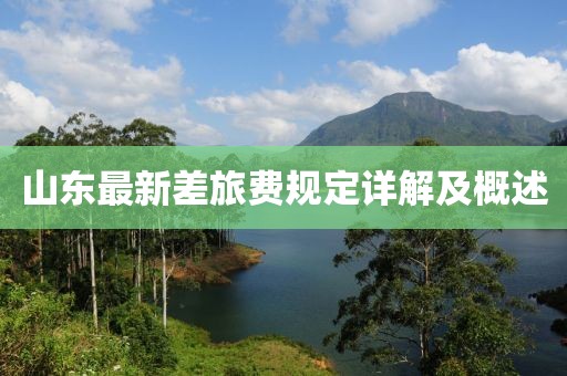 山東最新差旅費(fèi)規(guī)定詳解及概述