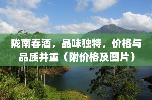 隴南春酒，品味獨特，價格與品質(zhì)并重（附價格及圖片）
