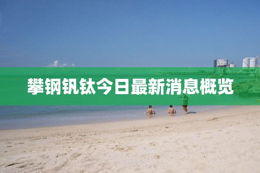 攀鋼釩鈦今日最新消息概覽