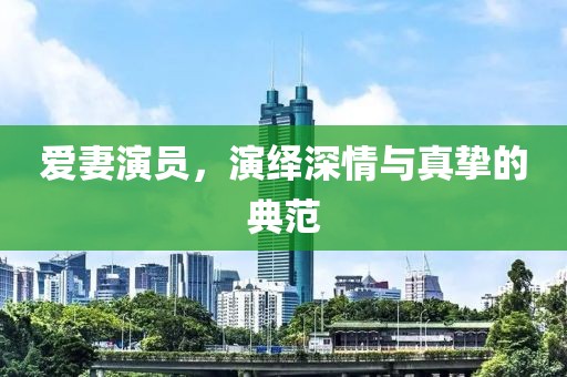 愛妻演員，演繹深情與真摯的典范