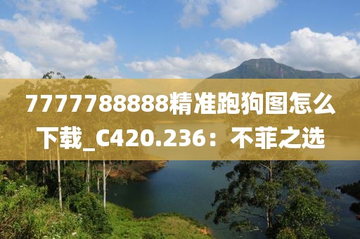 7777788888精準(zhǔn)跑狗圖怎么下載_C420.236：不菲之選