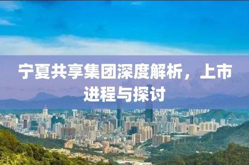 寧夏共享集團(tuán)深度解析，上市進(jìn)程與探討