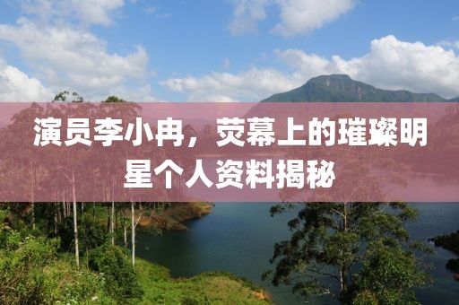 演員李小冉，熒幕上的璀璨明星個人資料揭秘
