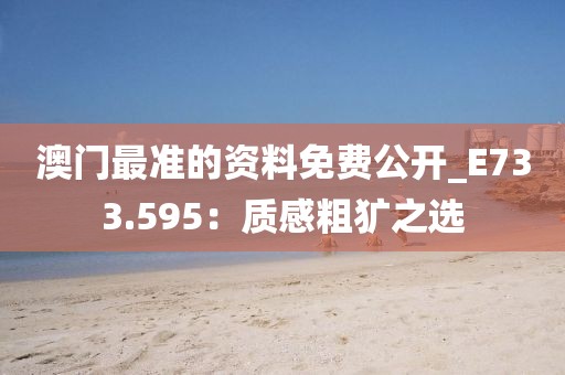 澳門最準(zhǔn)的資料免費(fèi)公開_E733.595：質(zhì)感粗獷之選