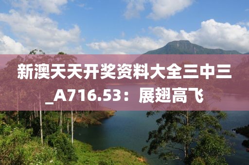 新澳天天開獎資料大全三中三_A716.53：展翅高飛