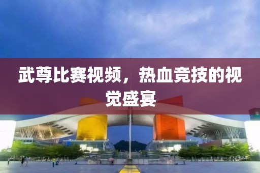 武尊比賽視頻，熱血競技的視覺盛宴