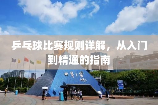 乒乓球比賽規(guī)則詳解，從入門到精通的指南