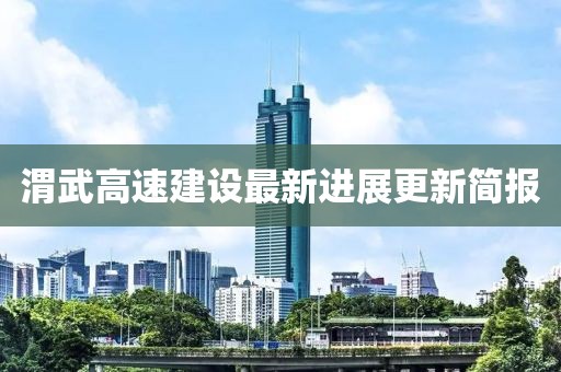 渭武高速建設(shè)最新進(jìn)展更新簡報