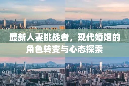 最新人妻挑戰(zhàn)者，現(xiàn)代婚姻的角色轉(zhuǎn)變與心態(tài)探索