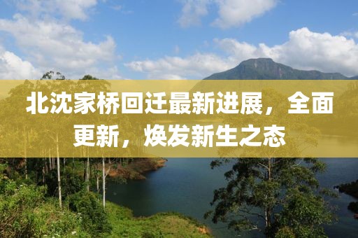 北沈家橋回遷最新進展，全面更新，煥發(fā)新生之態(tài)