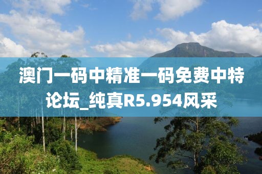 澳門一碼中精準(zhǔn)一碼免費(fèi)中特論壇_純真R5.954風(fēng)采