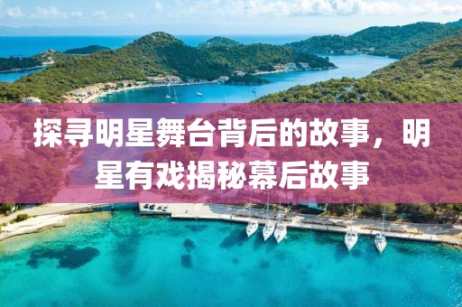 探尋明星舞臺背后的故事，明星有戲揭秘幕后故事