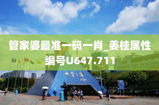 管家婆最準一碼一肖_姜桂屬性編號U647.711