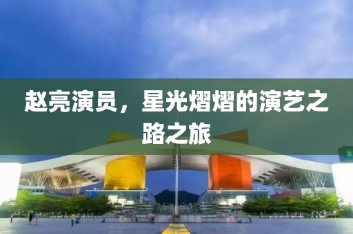 趙亮演員，星光熠熠的演藝之路之旅
