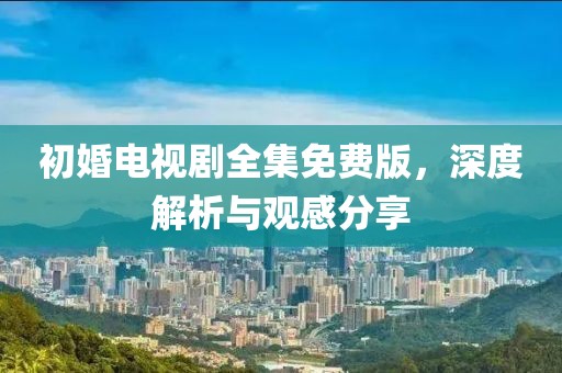 初婚電視劇全集免費(fèi)版，深度解析與觀感分享