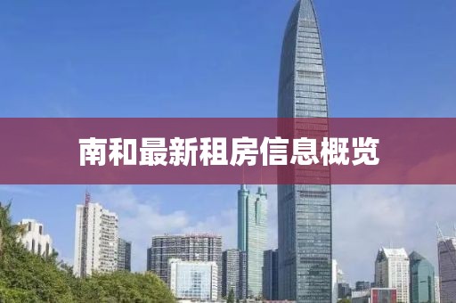 南和最新租房信息概覽