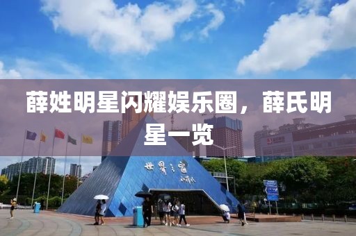 薛姓明星閃耀娛樂圈，薛氏明星一覽