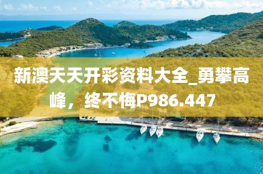 新澳天天開彩資料大全_勇攀高峰，終不悔P986.447