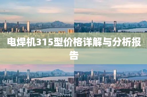 電焊機(jī)315型價格詳解與分析報告