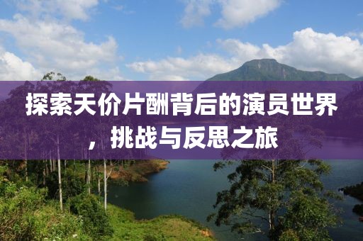 探索天價片酬背后的演員世界，挑戰(zhàn)與反思之旅