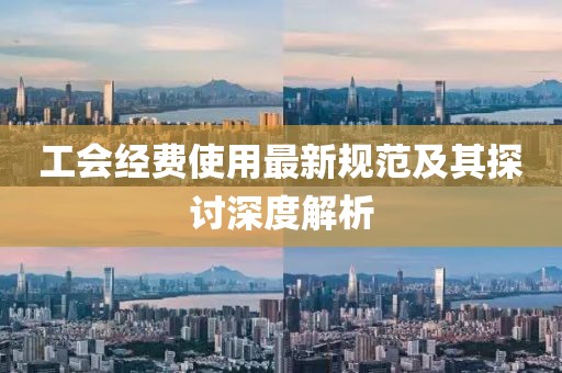 工會經費使用最新規(guī)范及其探討深度解析
