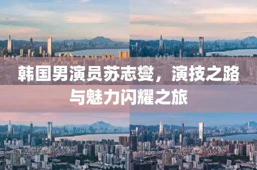 韓國男演員蘇志燮，演技之路與魅力閃耀之旅