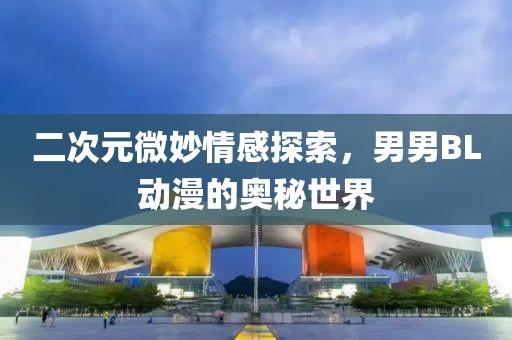 二次元微妙情感探索，男男BL動(dòng)漫的奧秘世界