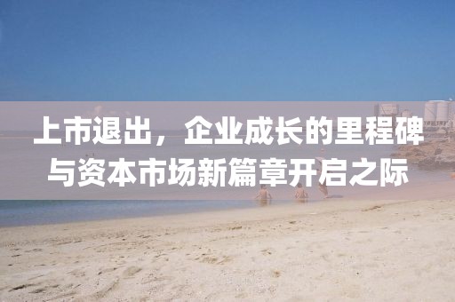 上市退出，企業(yè)成長的里程碑與資本市場新篇章開啟之際