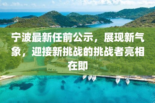 寧波最新任前公示，展現(xiàn)新氣象，迎接新挑戰(zhàn)的挑戰(zhàn)者亮相在即