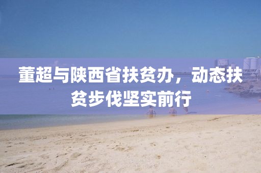 董超與陜西省扶貧辦,動(dòng)態(tài)扶貧步伐堅(jiān)實(shí)前行