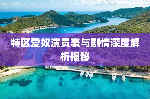 特區(qū)愛奴演員表與劇情深度解析揭秘