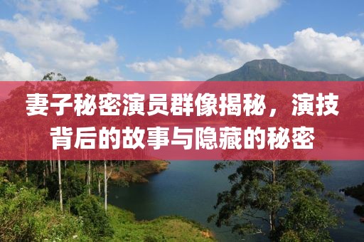 妻子秘密演員群像揭秘，演技背后的故事與隱藏的秘密