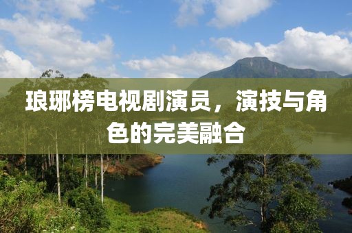 瑯琊榜電視劇演員，演技與角色的完美融合